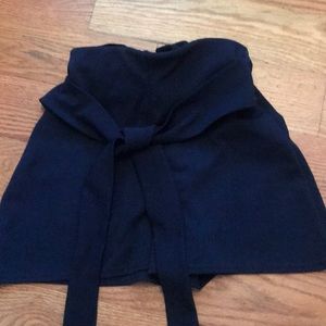 High waisted tie shorts